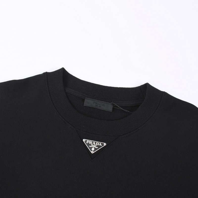 Свитшот Prada With Brand Emblem In The Center "Black" фото № 8