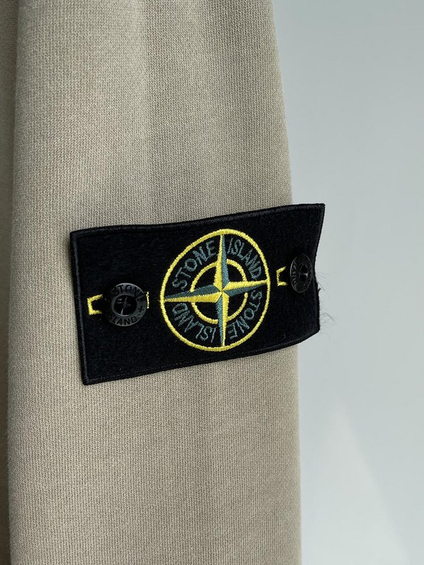 Свитшот Stone Island With A Black Stripe-Logo "Beige/Gray" фото № 4