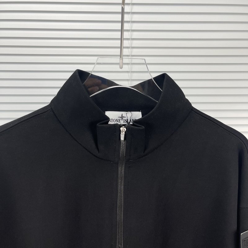 Свитшот Stone Island With Patch With Large Text - ZIP "Black" фото № 3