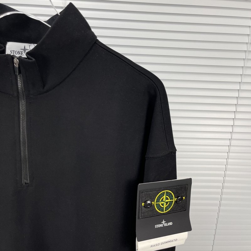 Свитшот Stone Island With Patch With Large Text - ZIP "Black" фото № 4