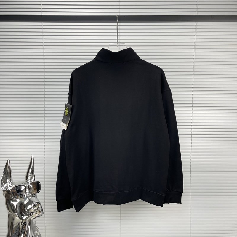 Свитшот Stone Island With Patch With Large Text - ZIP "Black" фото № 5