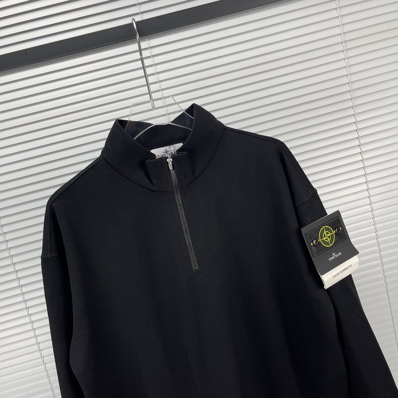 Свитшот Stone Island With Patch With Large Text - ZIP "Black" фото № 6