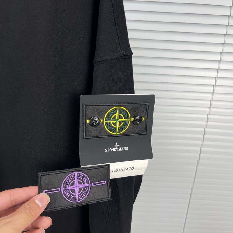 Свитшот Stone Island With Patch With Large Text - ZIP "Black" фото № 8