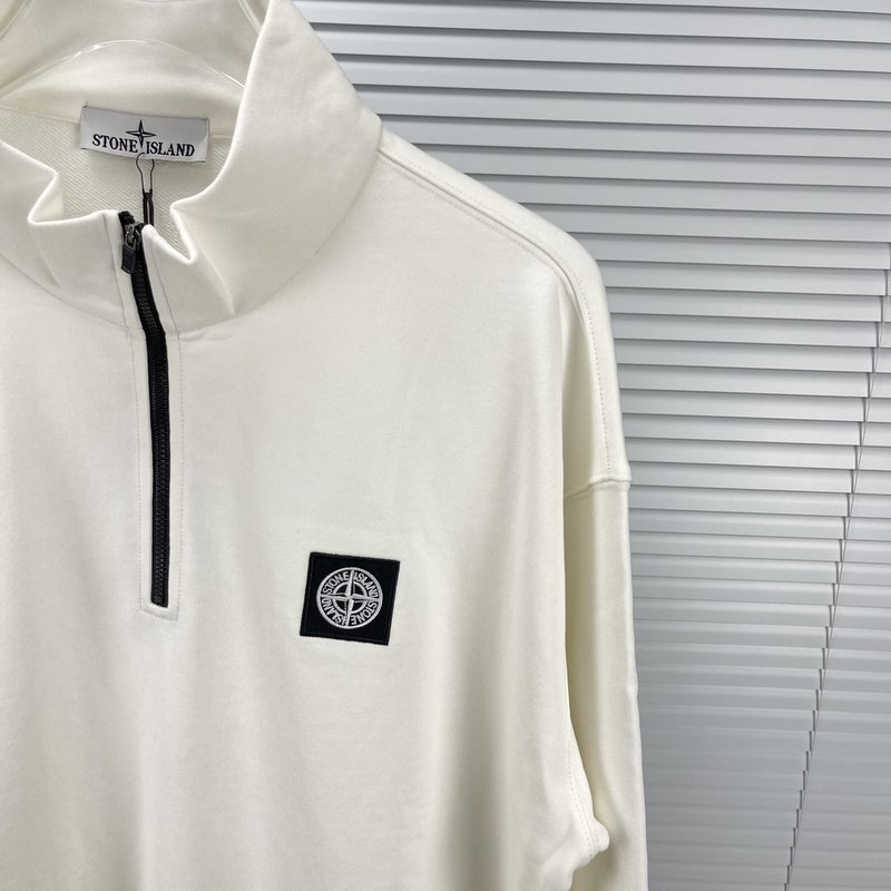 Свитшот Stone Island With Logo - Patch ZIP "White" фото № 4
