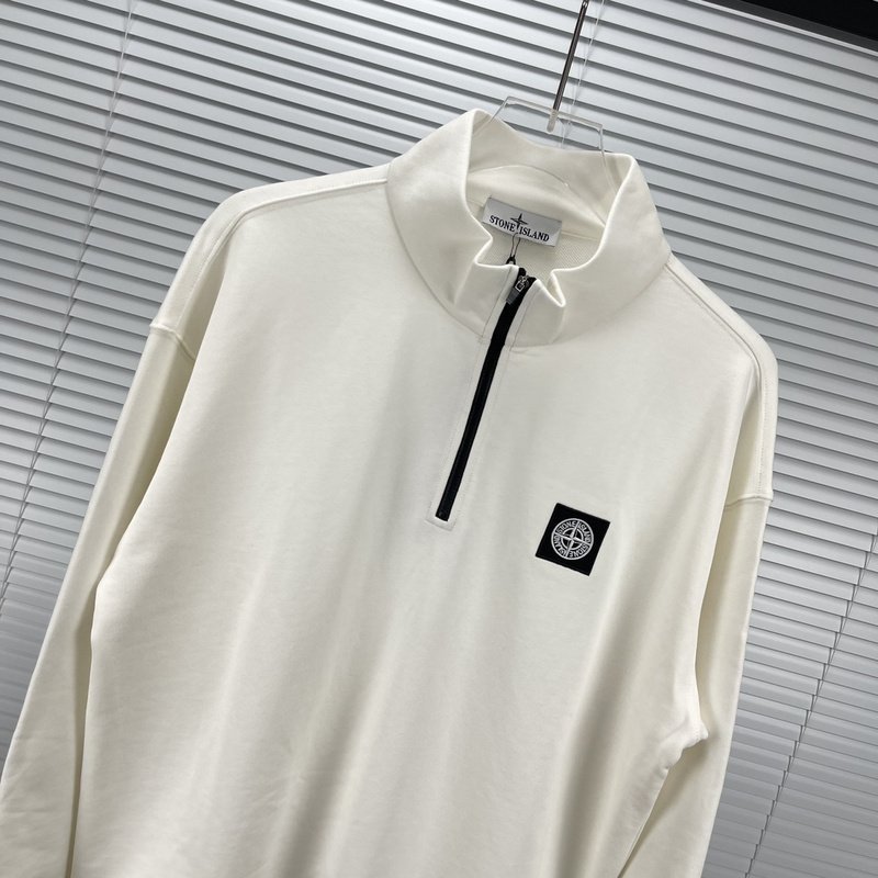 Свитшот Stone Island With Logo - Patch ZIP "White" фото № 7