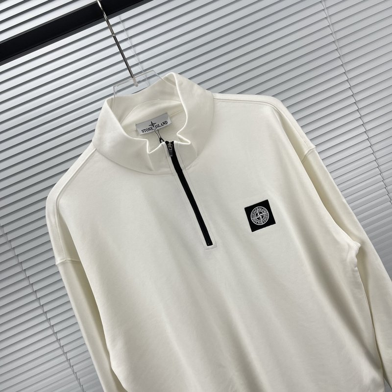 Свитшот Stone Island With Logo - Patch ZIP "White" фото № 8