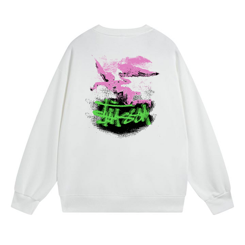 Свитшот Stussy Spot The Falling Angel "White" фото № 2