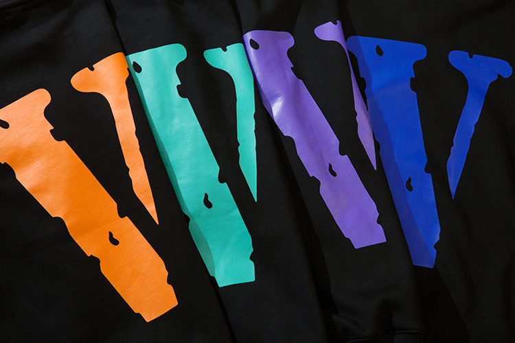 Свитшот Vlone With A Large Logo "Black/Violet" фото № 5