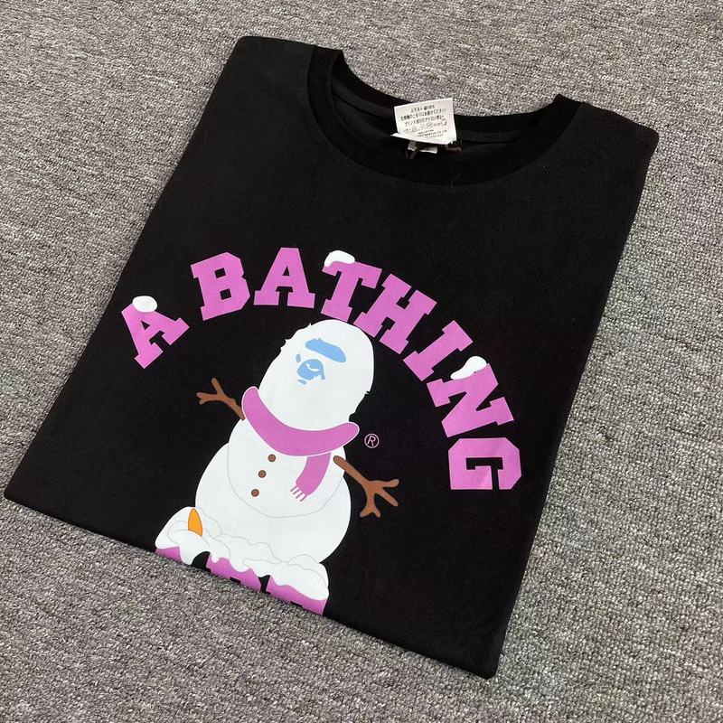 Футболка A Bathing Ape Snowman "Black" фото № 5