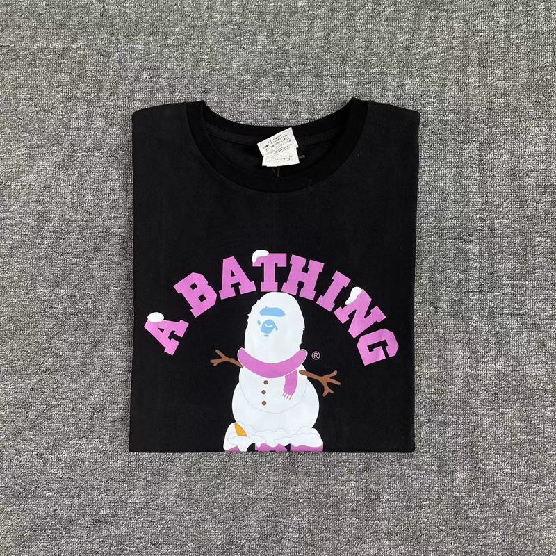 Футболка A Bathing Ape Snowman "Black" фото № 6