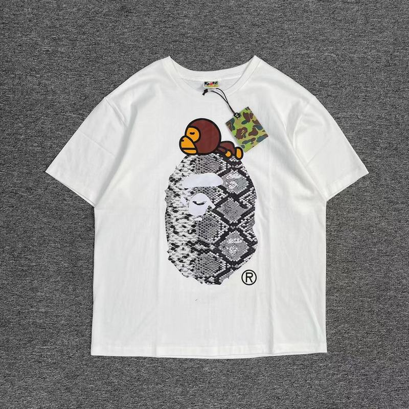 Футболка A Bathing Ape Sleeping Monkey "White" фото № 2