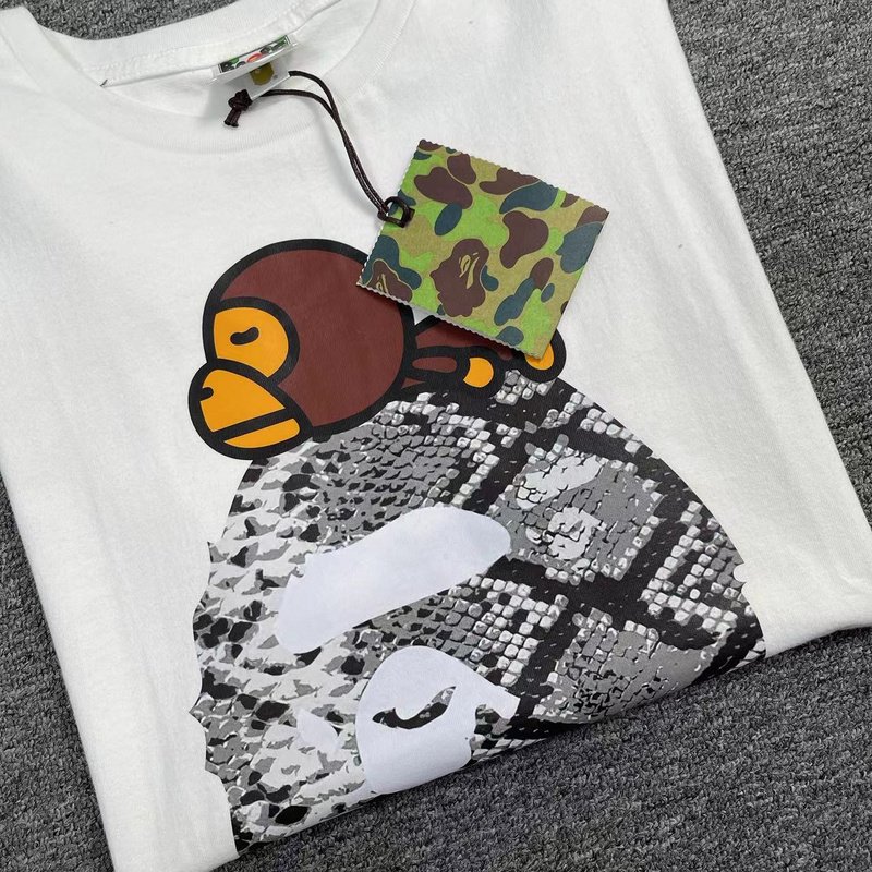 Футболка A Bathing Ape Sleeping Monkey "White" фото № 8