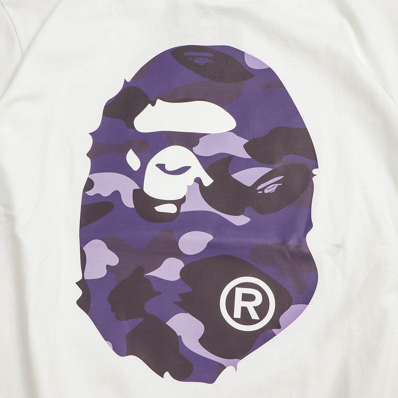 Футболка A Bathing Ape Camouflage Purple Monkey Had "White" фото № 3