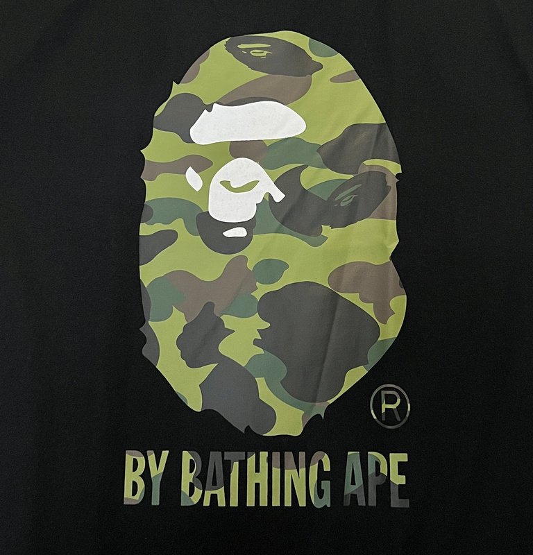 Футболка A Bathing Ape Monkey Camouflage "Black" фото № 5