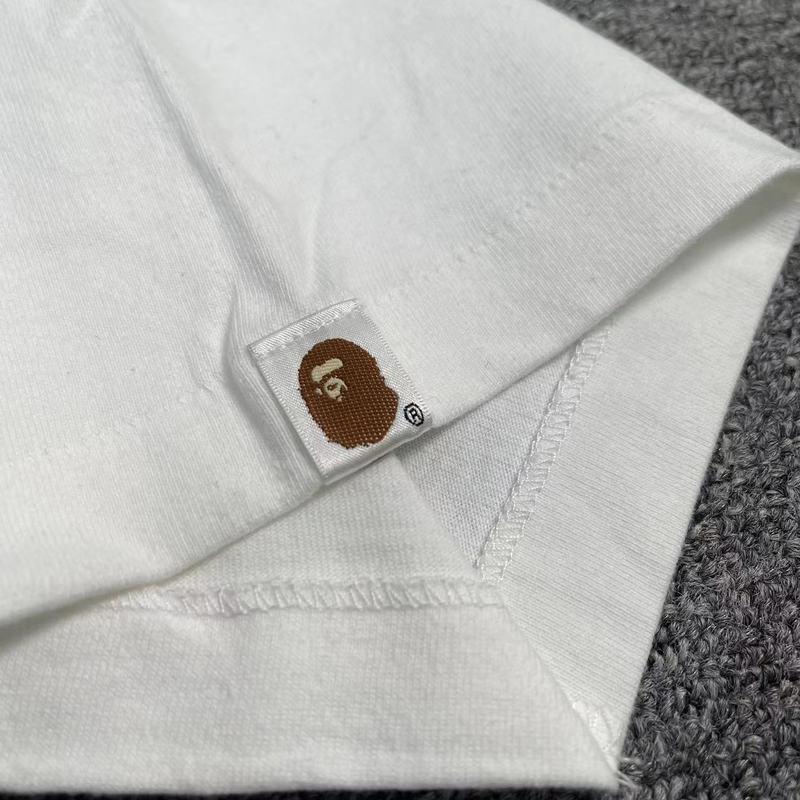 Футболка A Bathing Ape Green Monkey "White" фото № 5