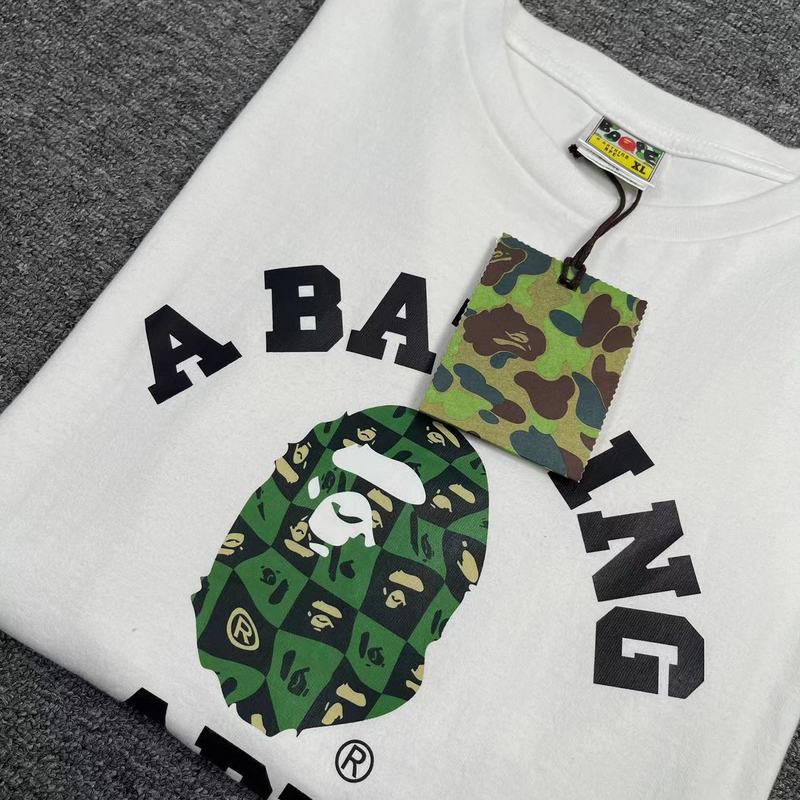Футболка A Bathing Ape Green Monkey "White" фото № 7