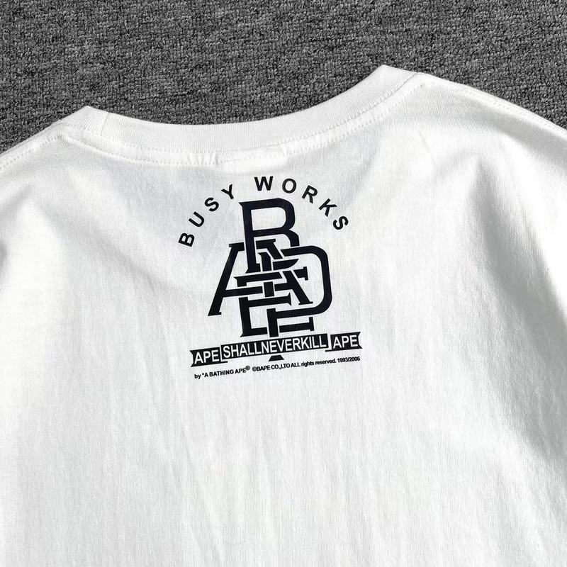 Футболка A Bathing Ape Merging Monkeys "White" фото № 4