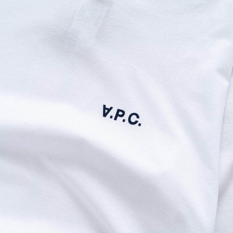 Футболка A.P.C With Logo "White" фото № 8