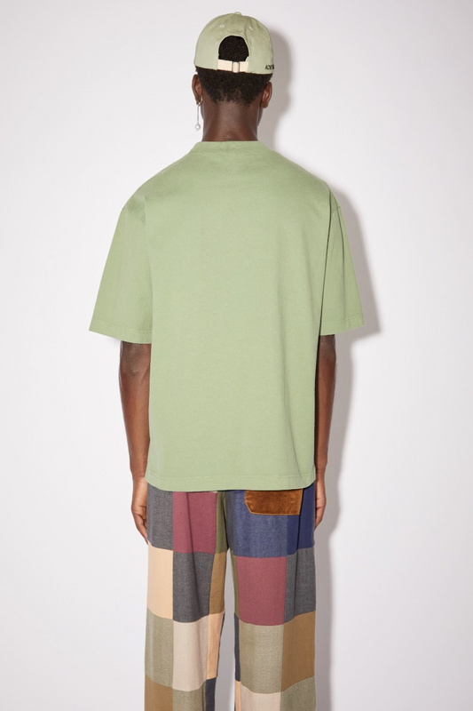 Футболка Acne Studios Short Sleeve Logo Text AS "Light green" фото № 6