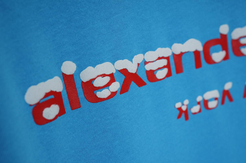 Футболка Alexander Wang Logo In The Snow "Blue" фото № 5
