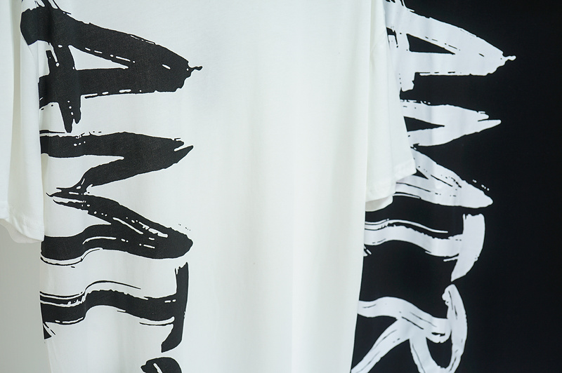 Футболка Amiri Large Brand Inscription On The Side "Black" фото № 3