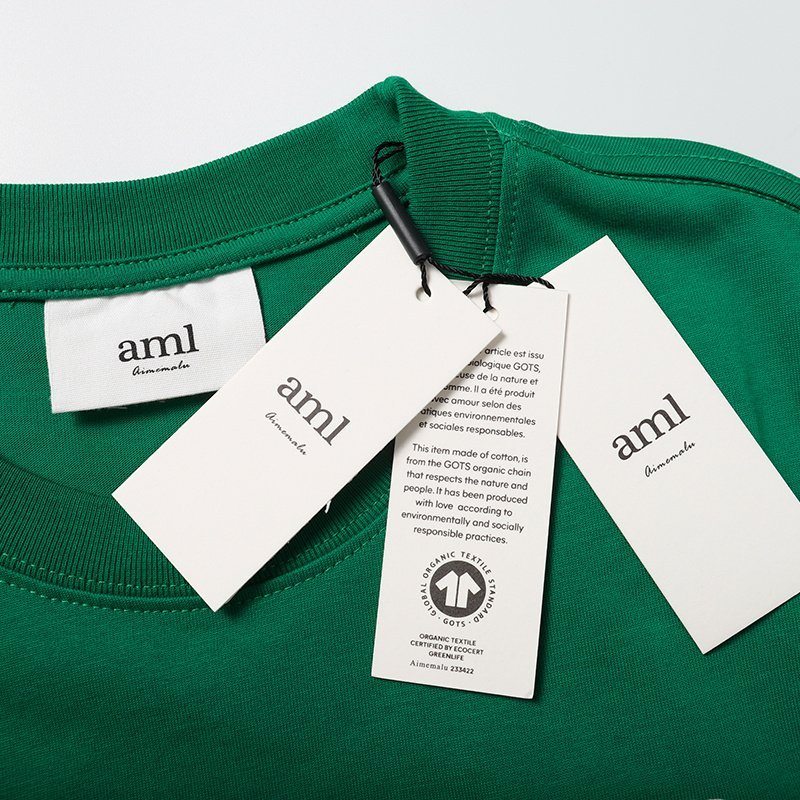 Футболка Amiri Small Red Heart "Green" фото № 2