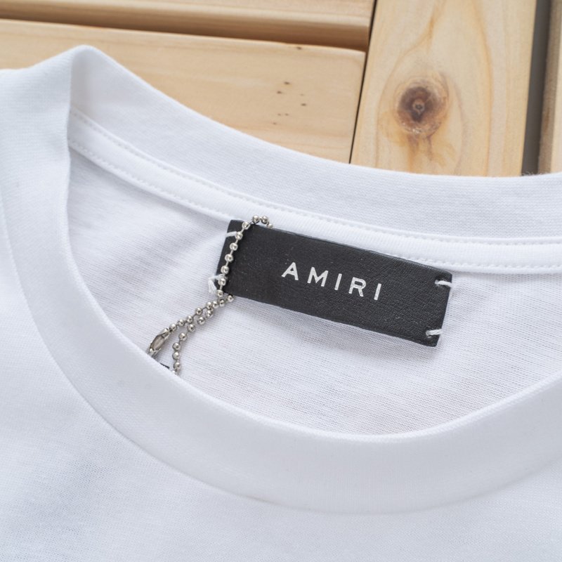 Футболка Amiri Logo With White Flowers "White" фото № 9