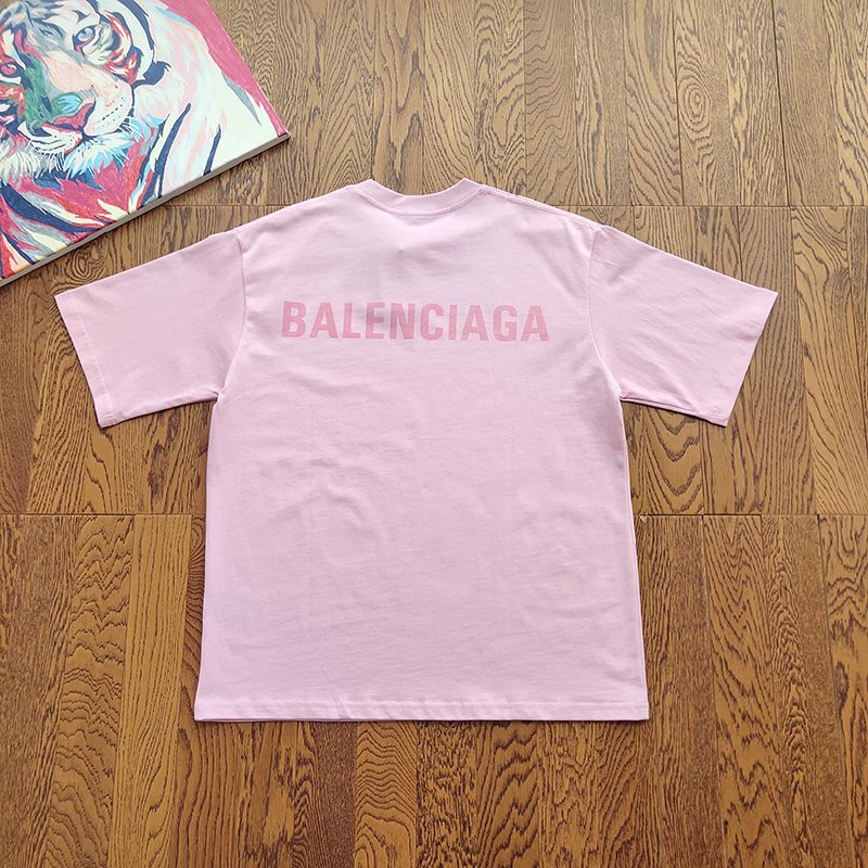 Футболка Balenciaga With Pink Text Logo "Pink" фото № 3