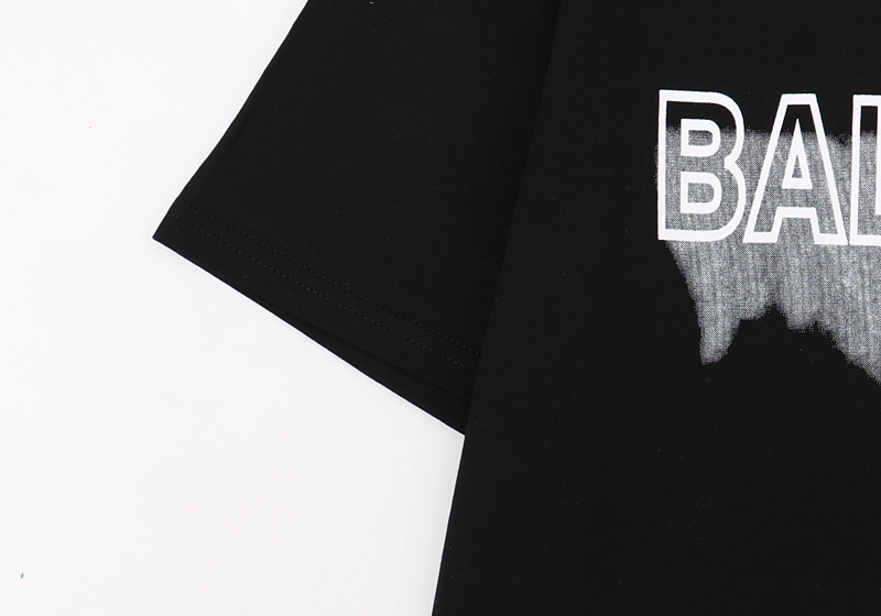 Футболка Balenciaga Leaking Logo "Black" фото № 4