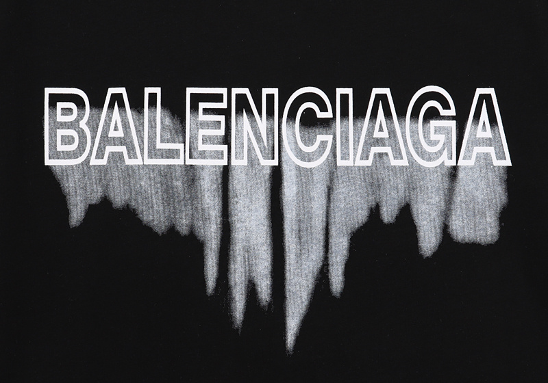 Футболка Balenciaga Leaking Logo "Black" фото № 5