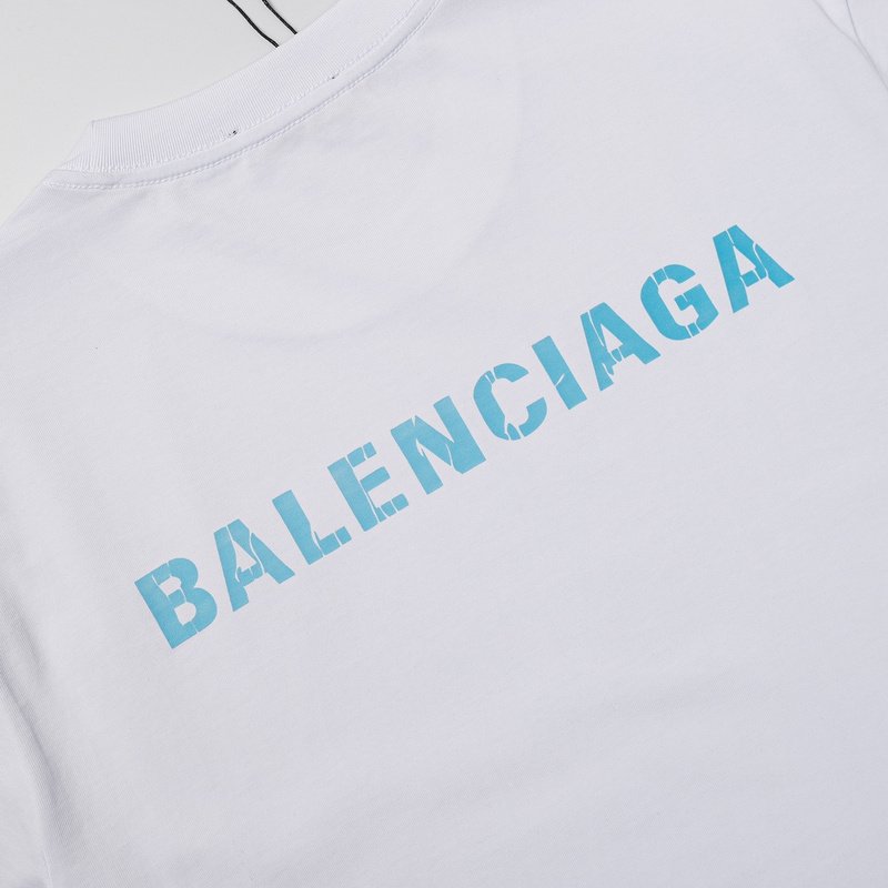Футболка Balenciaga X Adidas With Blue Logo "White" фото № 3