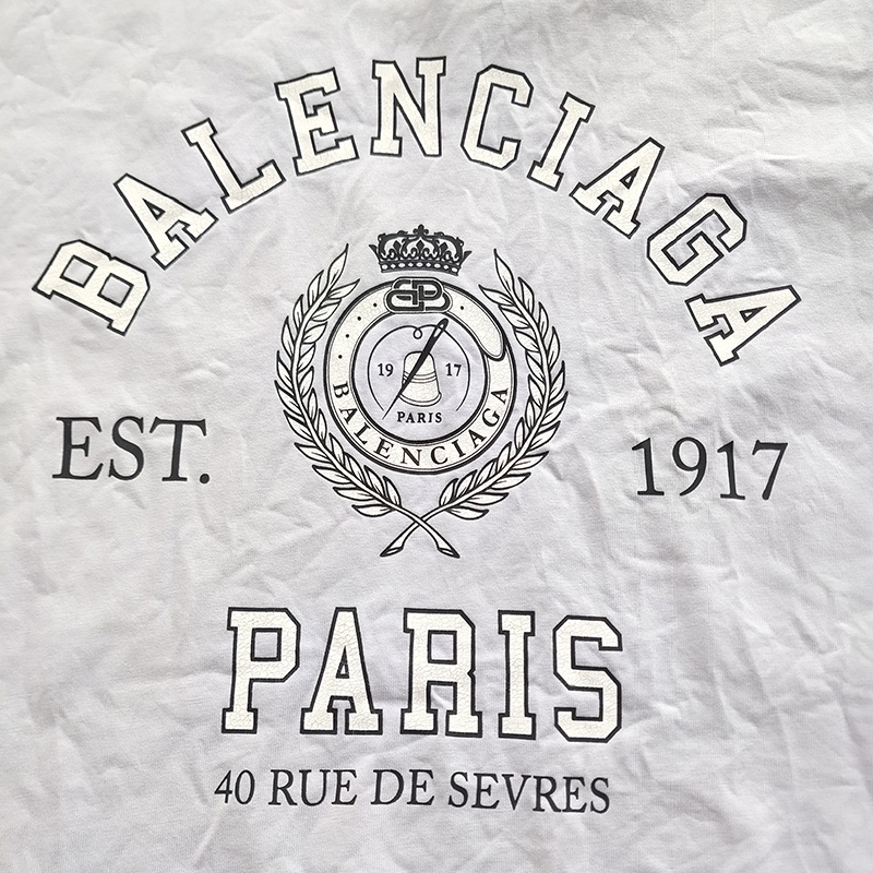 Футболка Balenciaga Royal Coat Of Arms Large "White" фото № 7