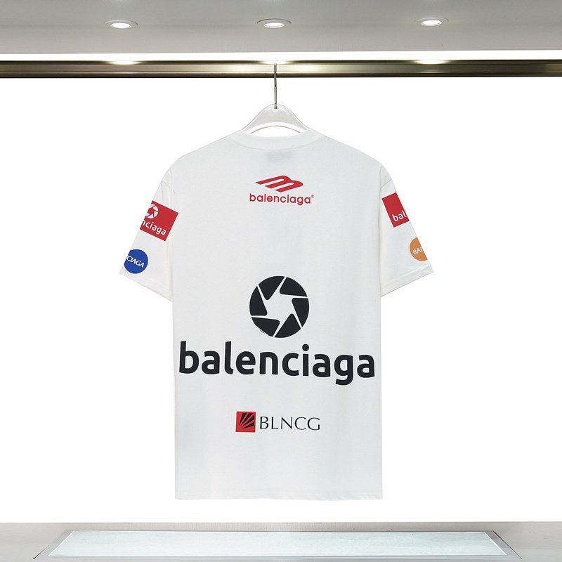 Футболка Balenciaga Logo Images And Signs "White" фото № 2
