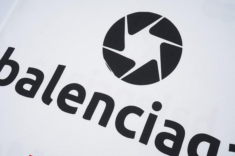 Футболка Balenciaga Logo Images And Signs "White" фото № 6