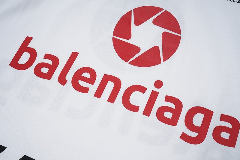 Футболка Balenciaga Logo Images And Signs "White" фото № 4