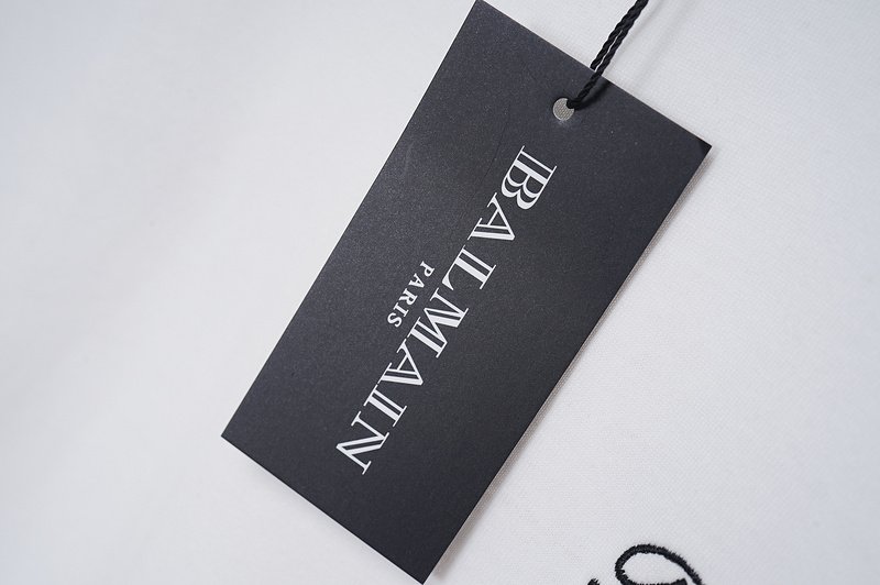 Футболка Balmain Big Embroidered Logo Back "White" фото № 4