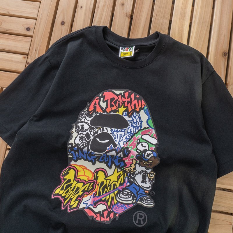 Футболка Bape Multicolor Big Front Logo "Black" фото № 3