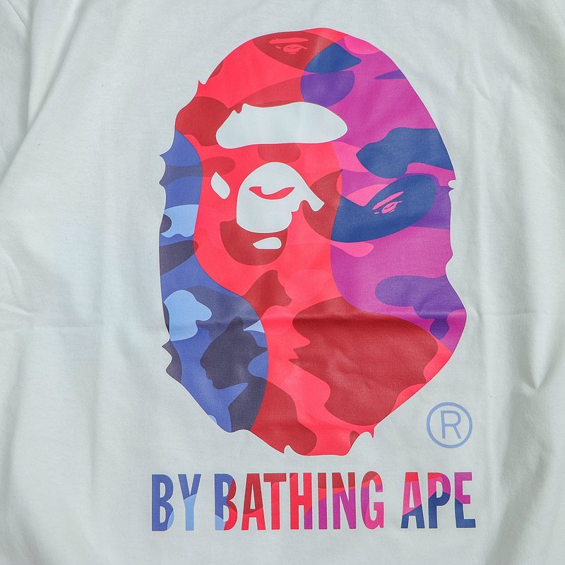 Футболка Bape Tricolor Big Front Logo "White" фото № 3
