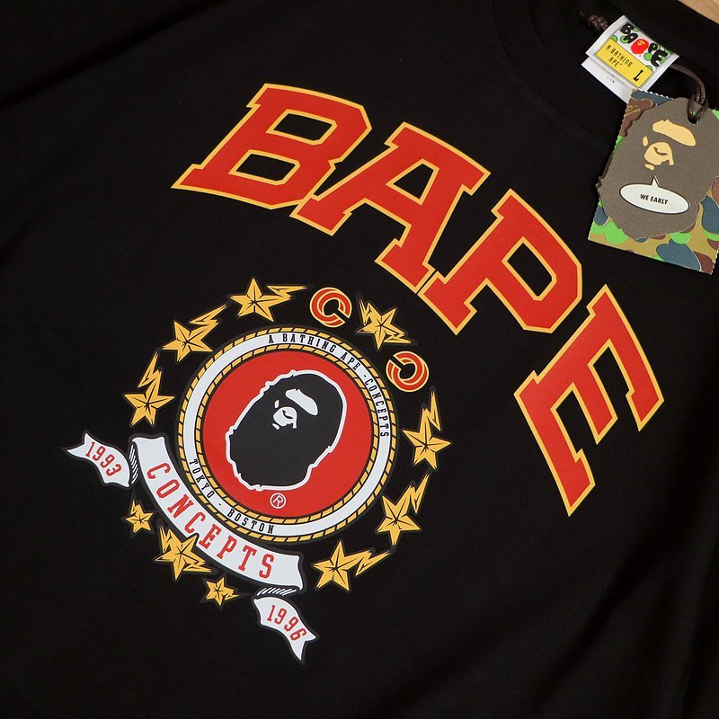 Футболка Bape Medal With Logo and Inscription "Black" фото № 3