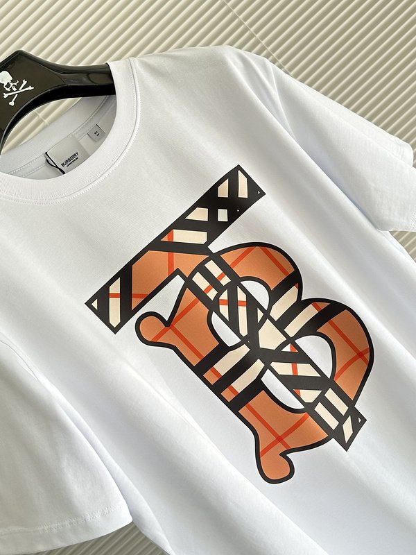 Футболка Burberry Checkered Logo Print "White" фото № 3