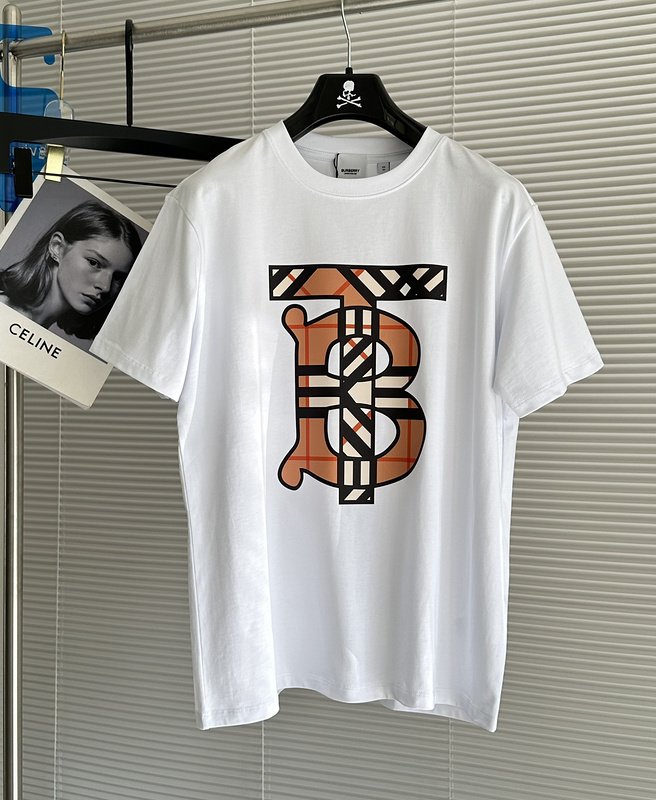 Футболка Burberry Checkered Logo Print "White" фото № 4