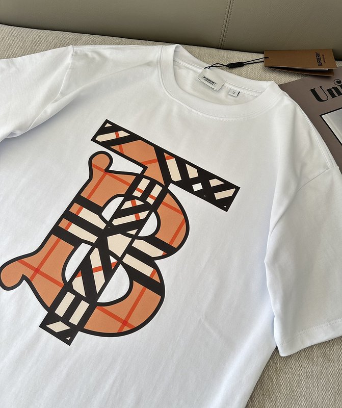 Футболка Burberry Checkered Logo Print "White" фото № 7