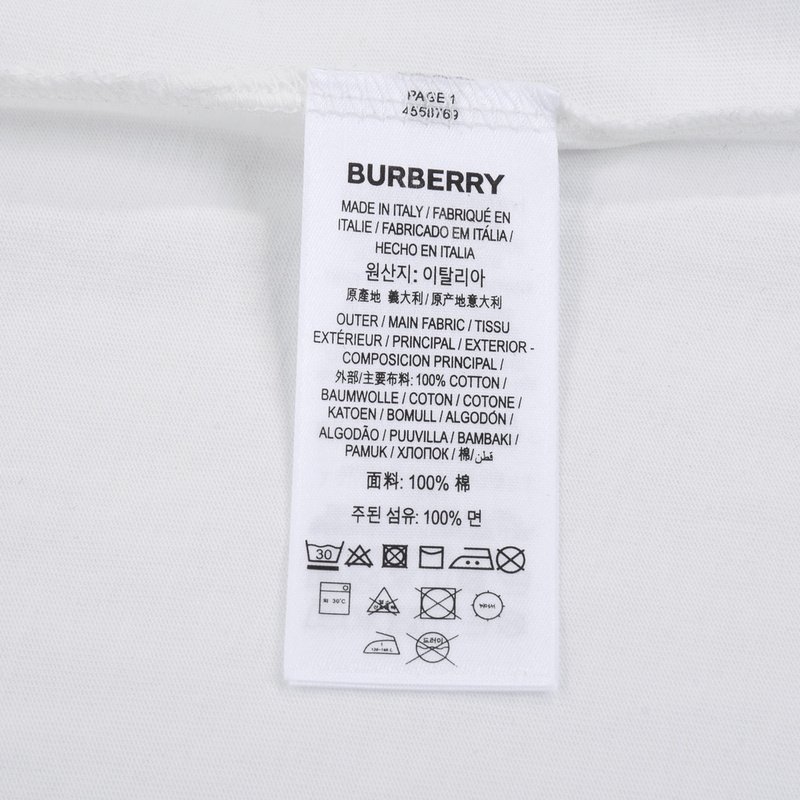 Футболка Burberry With Small Round Logo "White" фото № 8