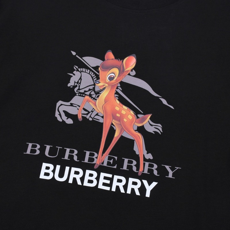 Футболка Burberry Bambi Depicts The Brand Logo "Black" фото № 4
