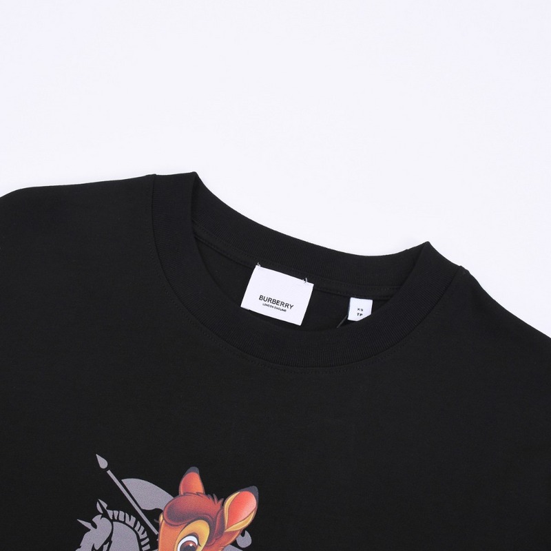 Футболка Burberry Bambi Depicts The Brand Logo "Black" фото № 8