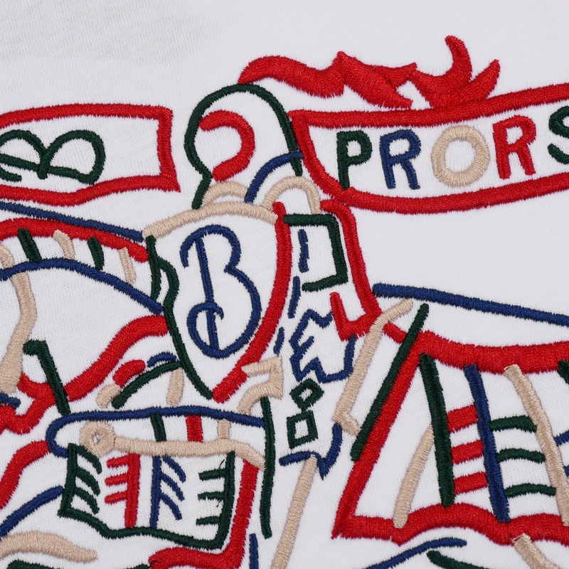 Футболка Burberry Rider On A Horse Print Logo "White" фото № 7