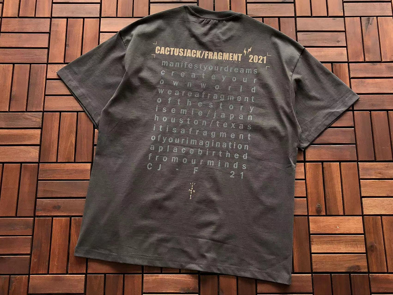 Футболка Cactus Jack Merch Flying Bird And Circle Front Print "Gray" фото № 2