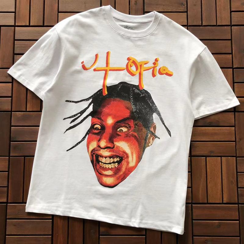 Футболка Cactus Jack Merch Man With Dreadlocks Print "White" фото № 6