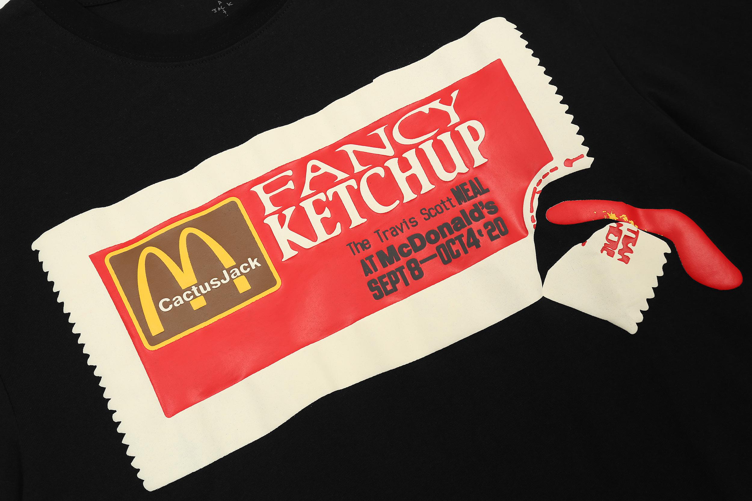Футболка Cactus Jack Merch Travis Scott Meal Fancy Ketchup "Black" фото № 5