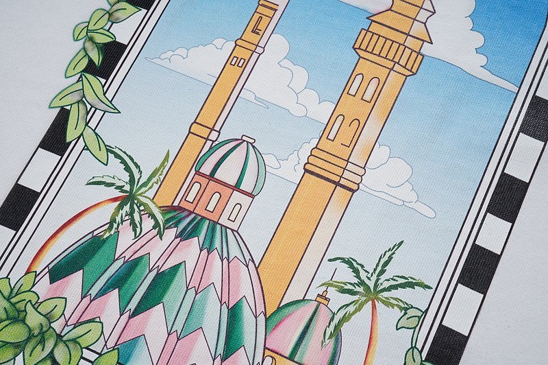 Футболка Casablanca Print Palace With Towers "White" фото № 3